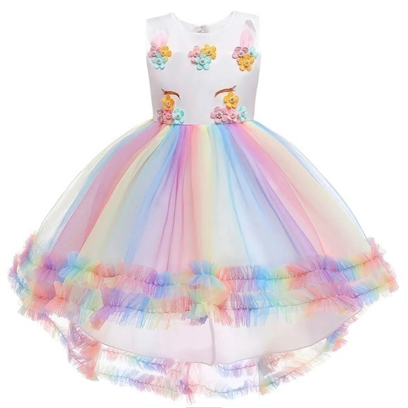 Unicorn Girls Princess Dress 9/10 years old girl